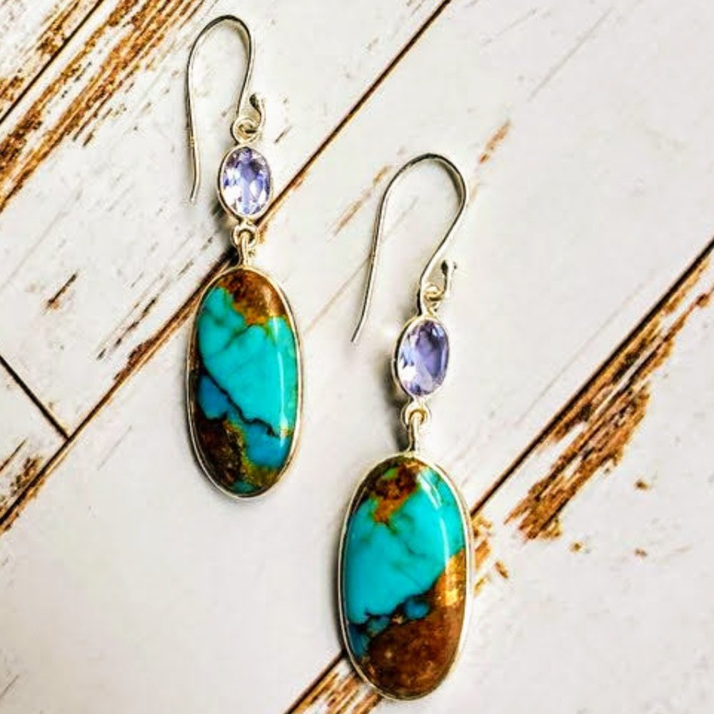 Pilot Mountain Turquoise Earrings